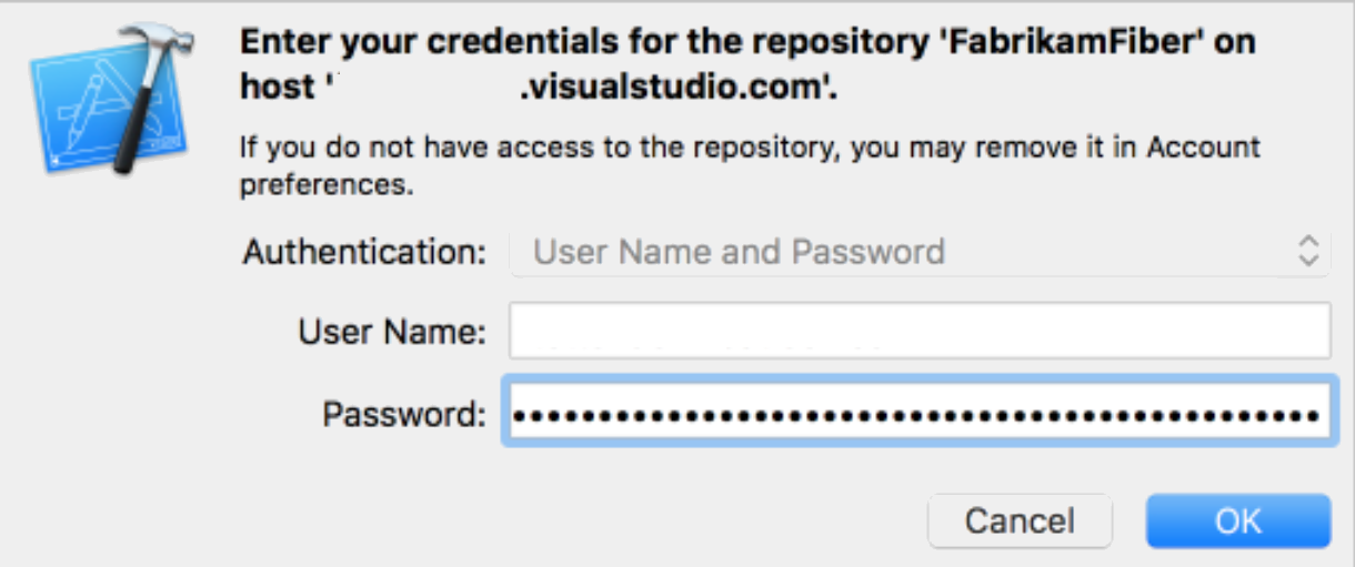 Screenshot that shows how to authenticate using a token.