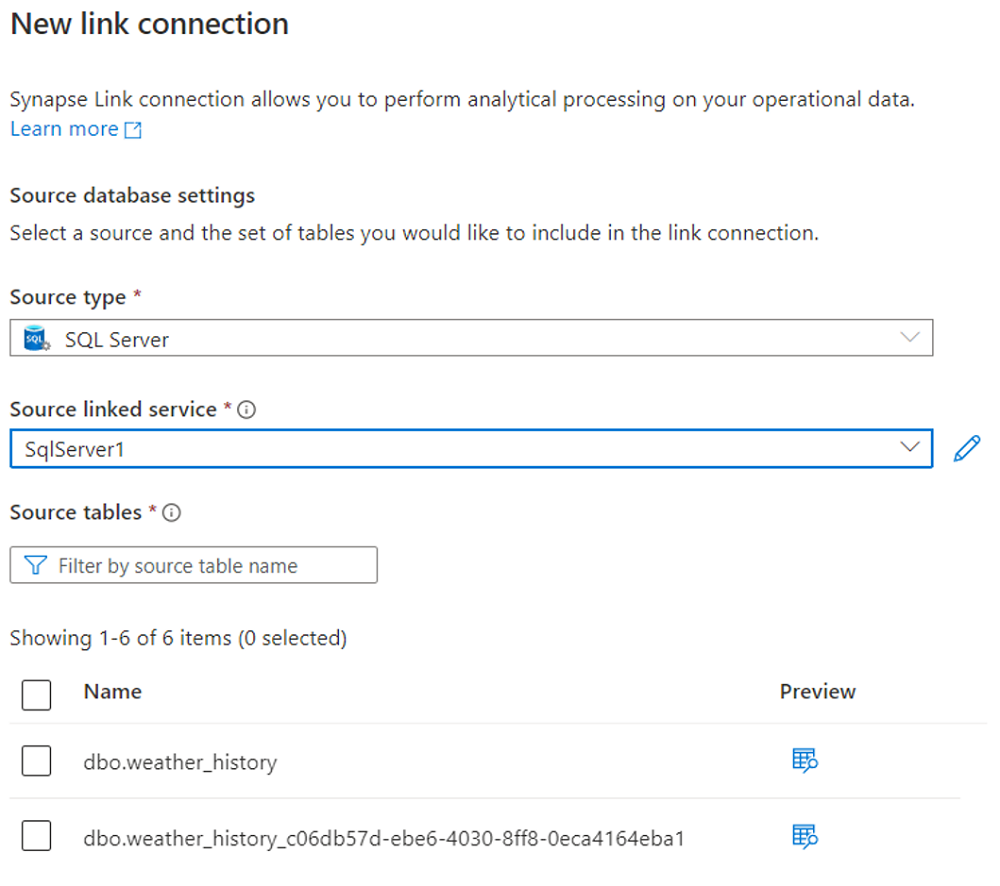 Screenshot: Erstellen einer Link-Verbindung von einer Azure SQL Server&nbsp;2022-Instanz.