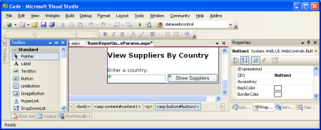 Fügen Sie ein Textfeld zur Seite mit der ID „CountryName“ hinzu