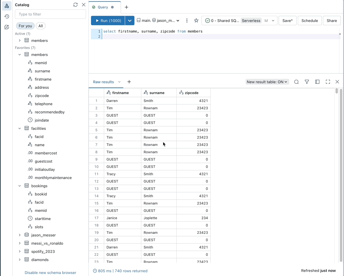 animiertes GIF zur Codevervollständigung für SQL.