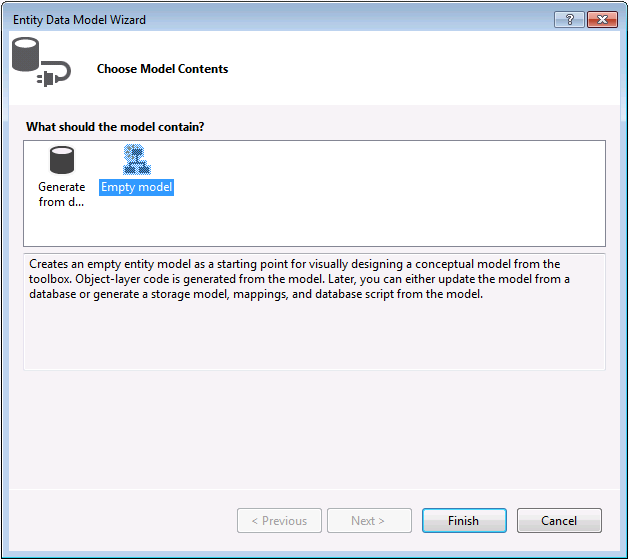 Leeres Modell erstellen