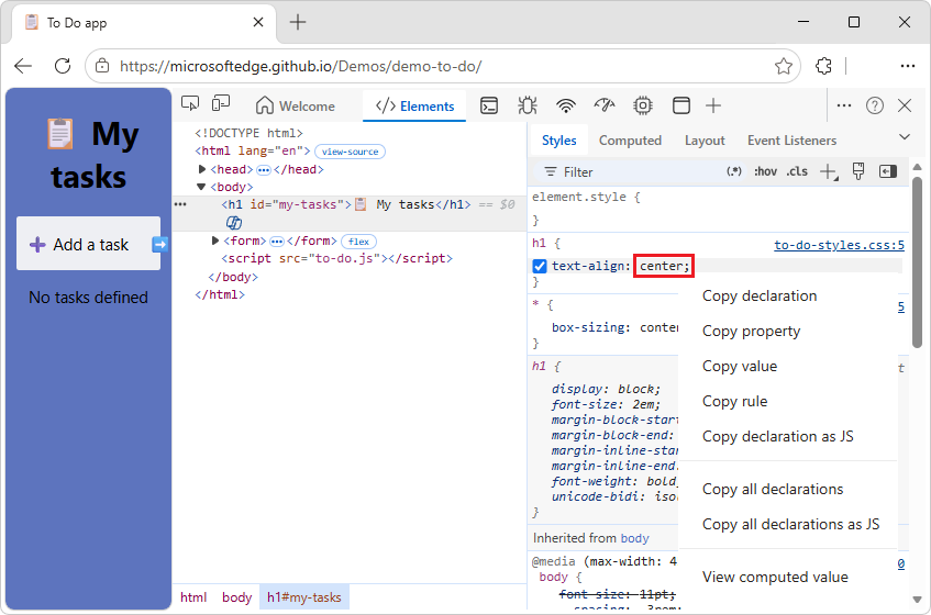 CSS-Dropdownmenü kopieren
