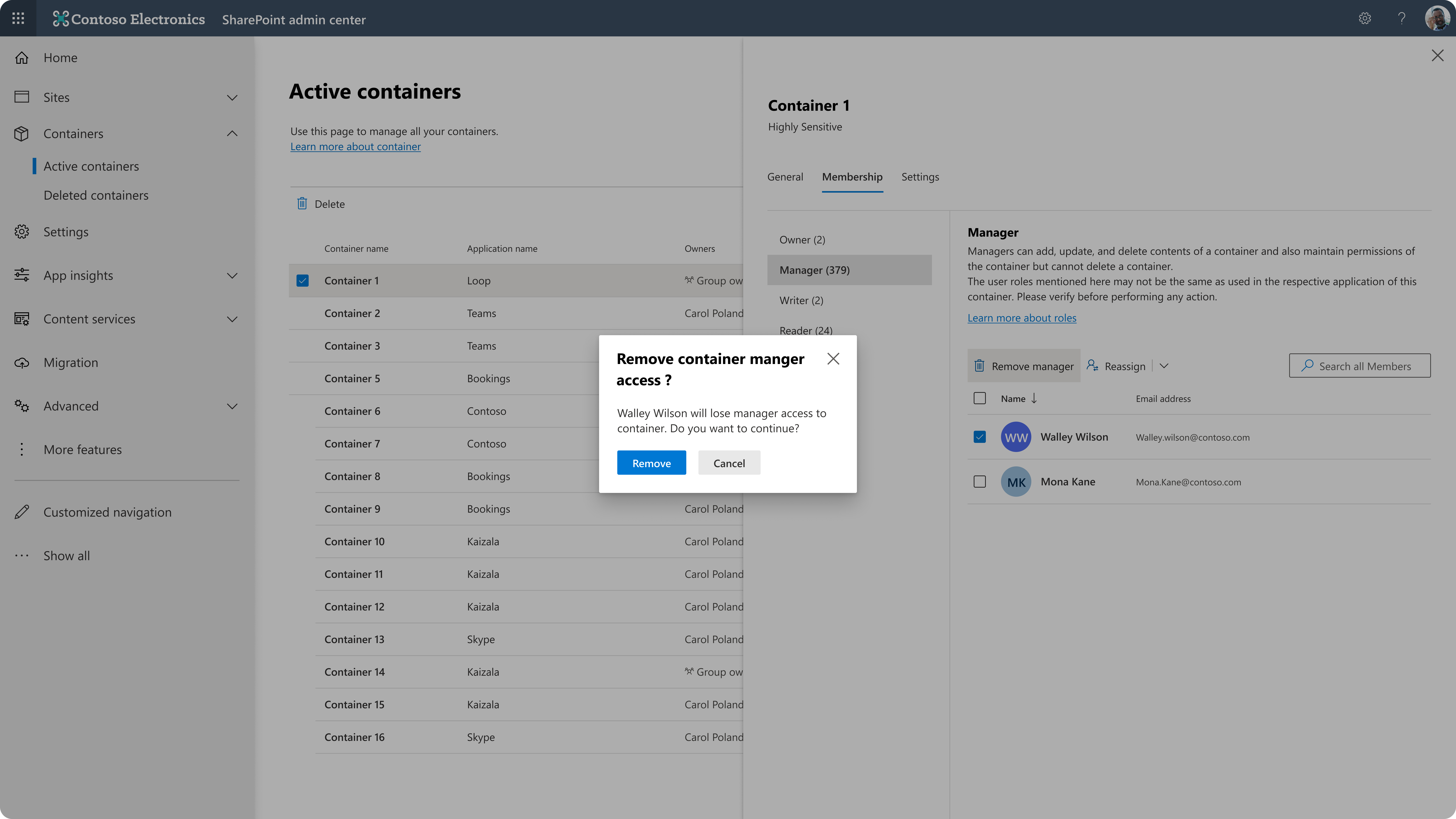 SPE-Container entfernen