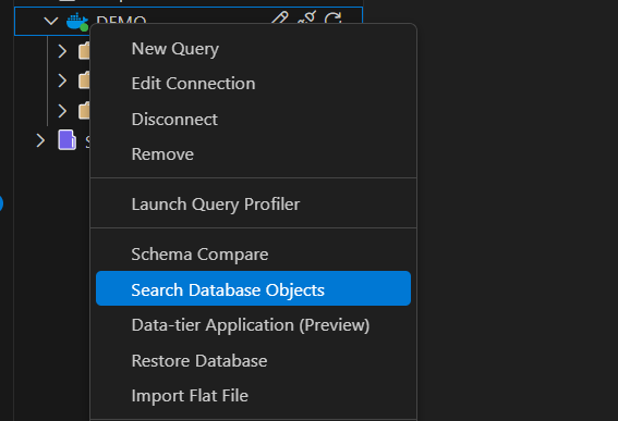 Screenshot der Option 