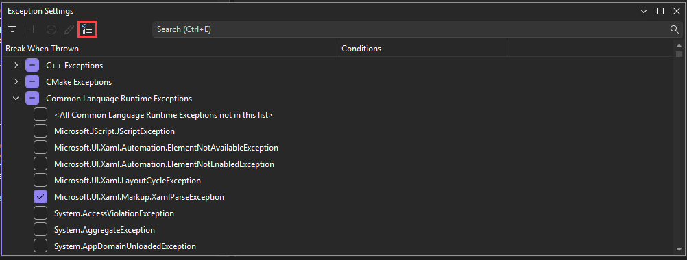 Screenshot der Schaltfläche 