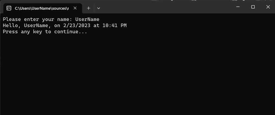 Screenshot mit dem Fenster 