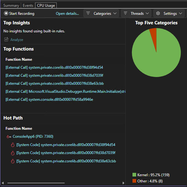 Screenshot der Registerkarte 