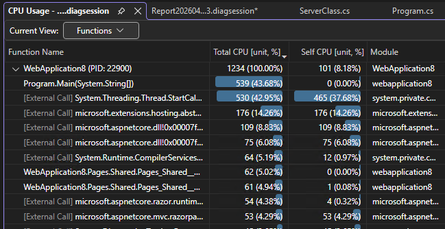 Screenshot der Ansicht 