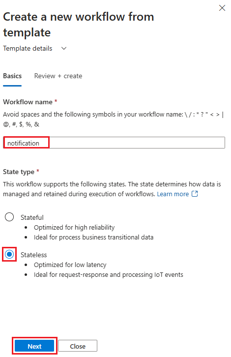 Screenshot showing the Create from template screen.