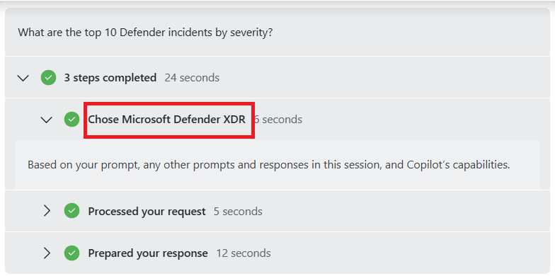 Screenshot showing process log steps highlighting the plugin choice.