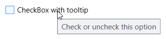 A tooltip shown when hovering over a checkbox control in WPF.