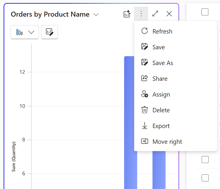 Screenshot showing detailed options after clicking in three dots.