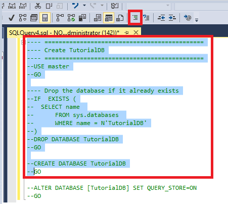 Screenshot of Comment everything.