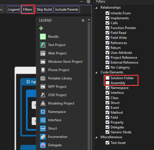 Screenshot that shows how to simplify a map by filtering containers.