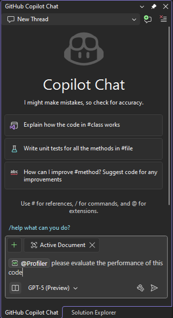 Screenshot of invoking the profiler agent.