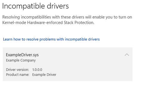 Screenshot of where to find any possible incompatible drivers.