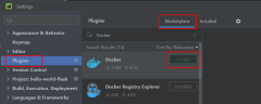 Captura de pantalla que muestra cómo agregar complementos en PyCharm.