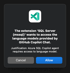Captura de pantalla del marcador de posición para la notificación de acceso de Copilot.