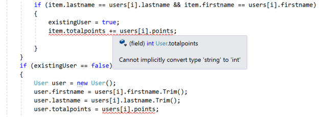 Error de conversión de tipos