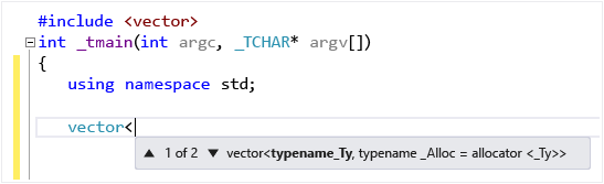 Guida ai parametri di Visual C++