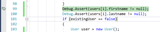Assert が false に解決される