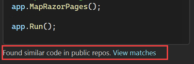 schermopname van code die verwijst naar openbare code.