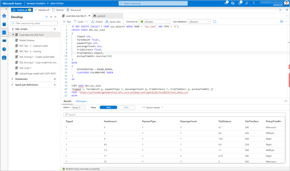 Carregar dados no pool de SQL dedicado