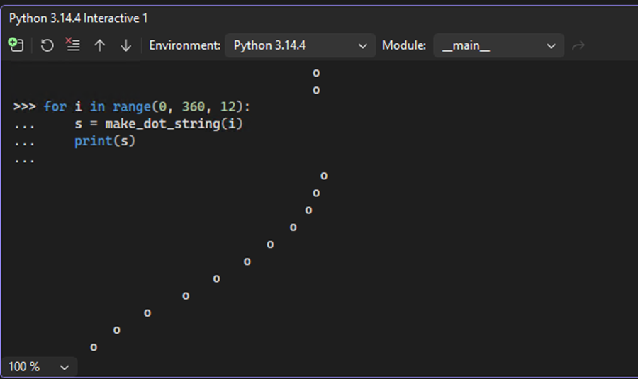 Captura de tela que mostra como editar uma instrução anterior na Janela Interativa no Visual Studio.