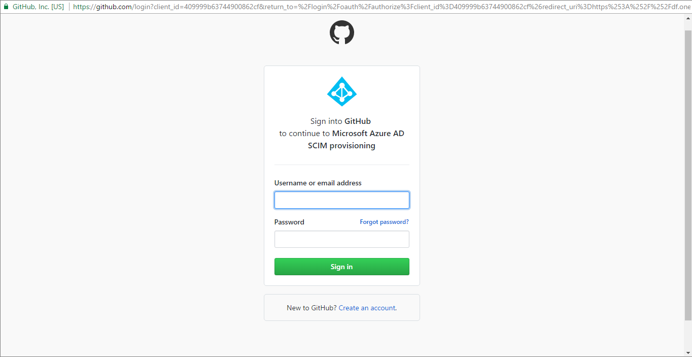 Screenshot mostra a página de início de sessão para GitHub.