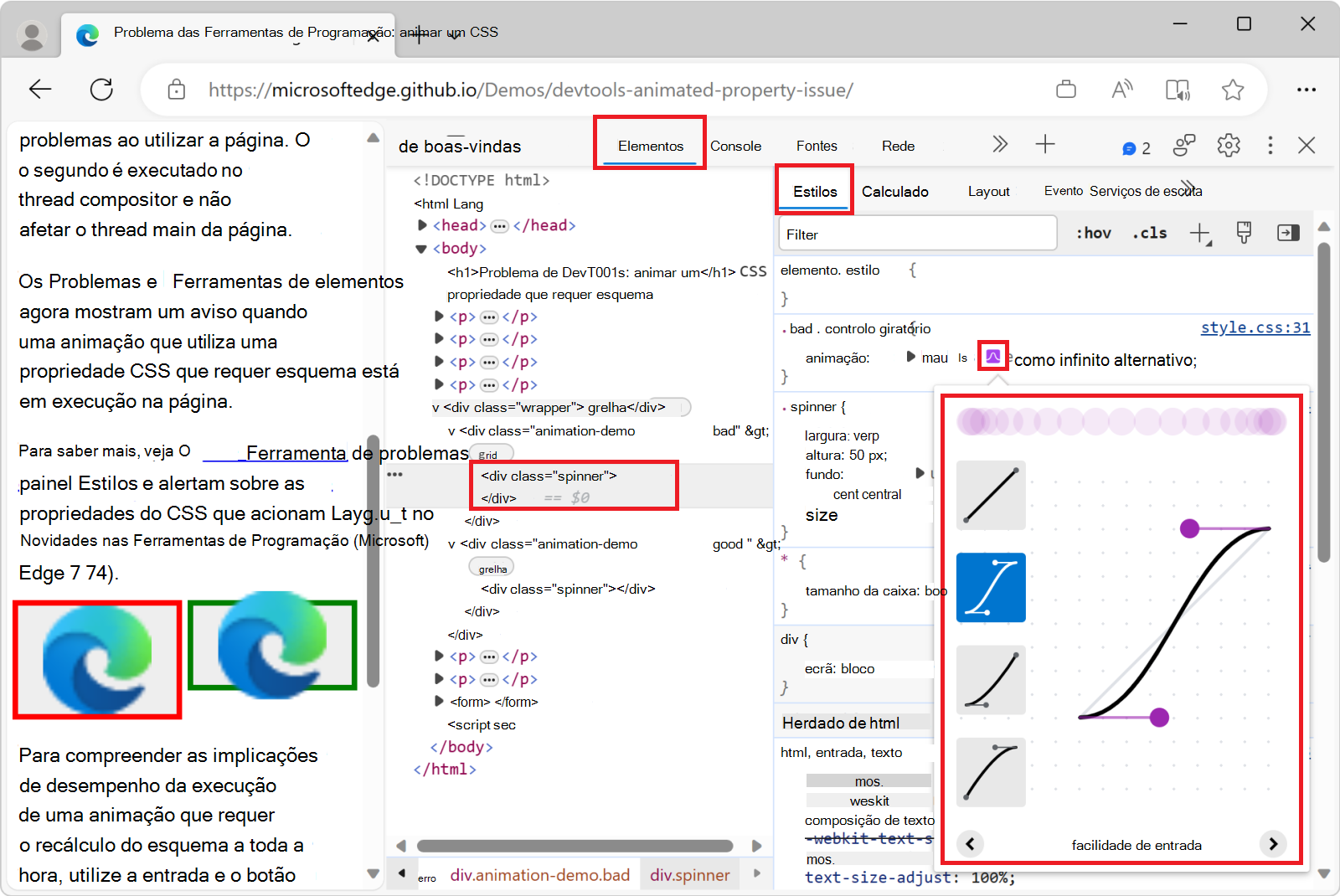 O Editor Easing