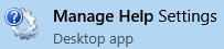 skärmbild av Hantera hjälpinställningar för SQL Server.